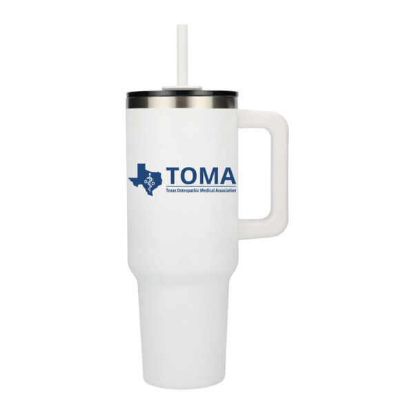 40 oz Vacuum Insulated Eco-Friendly Travel Tumbler With Straw Thumbnail